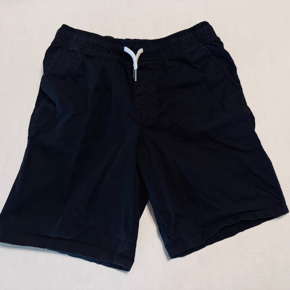 Cat & Jack Lg (10-12) 100% Cotton Boys Black Shorts Elastic Drawstring Summer